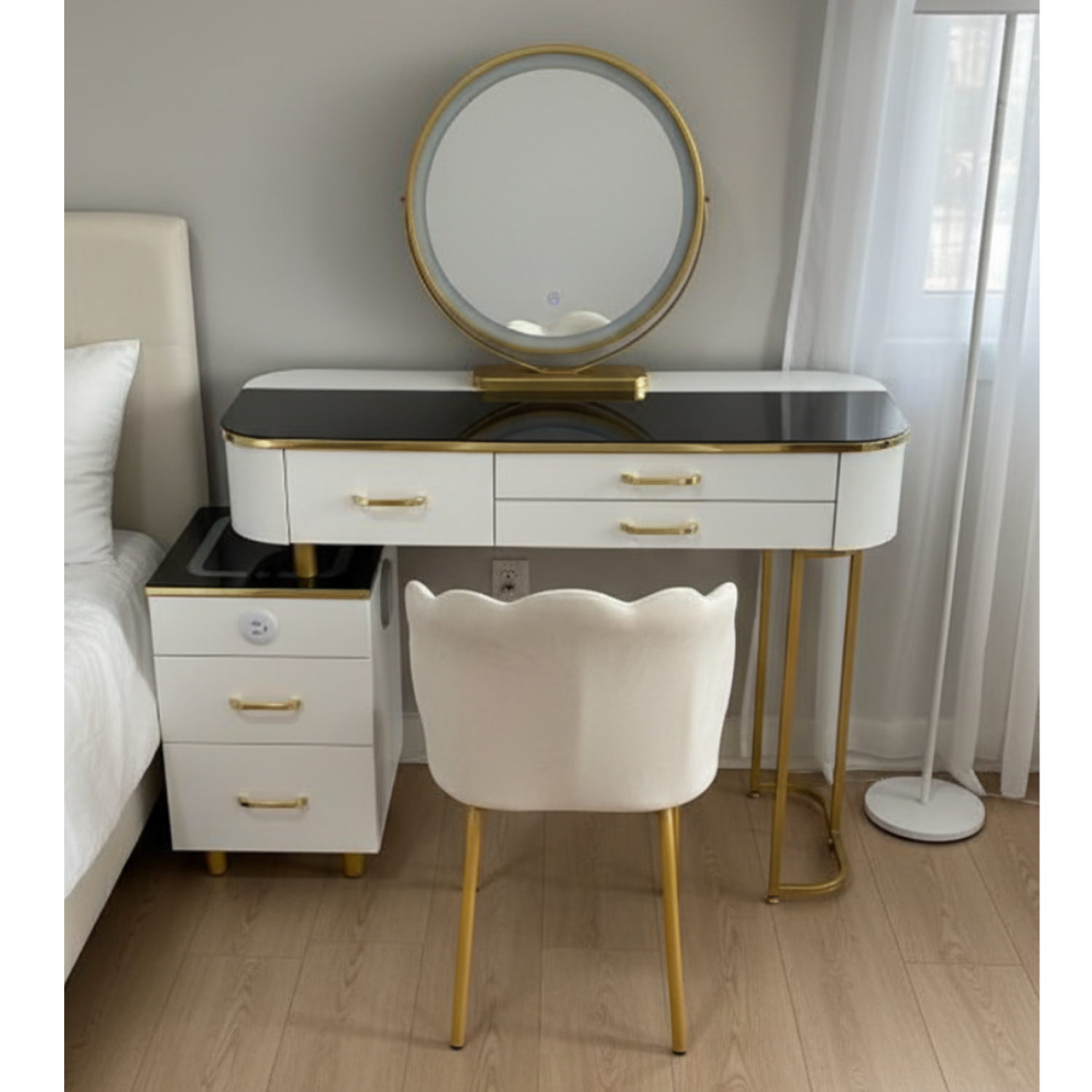 Tocador Smart con Luce Led Parlante Y Cargador Inalámbrico  1