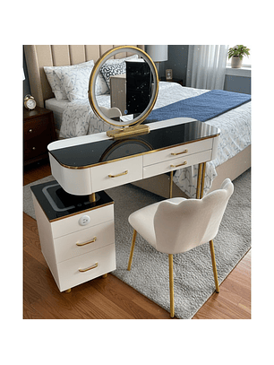 Tocador Smart con Luce Led Parlante Y Cargador Inalámbrico 