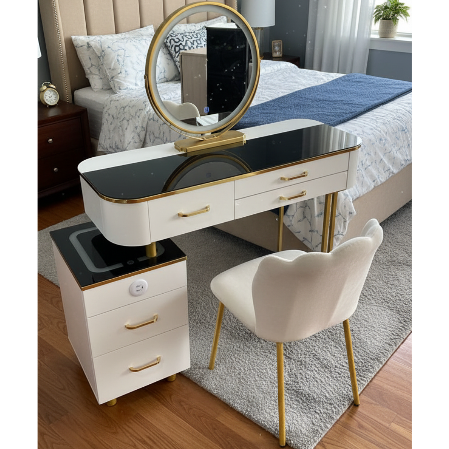 Tocador Smart con Luce Led Parlante Y Cargador Inalámbrico  2