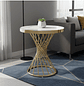 Mesa Lateral Dorada de Mármol Estilo Glam - Miniatura 2