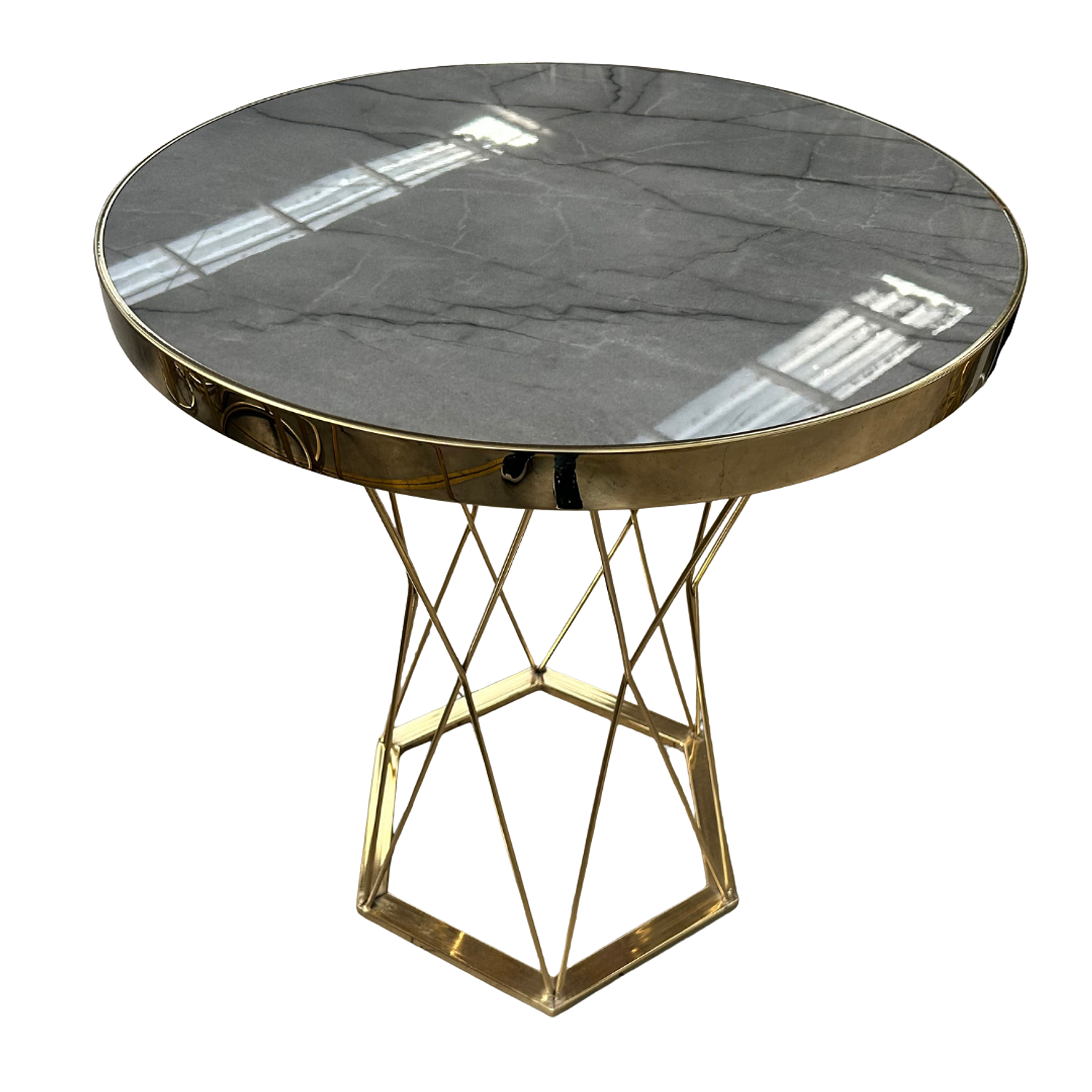 Mesa Lateral Efecto Mármol Gris 3