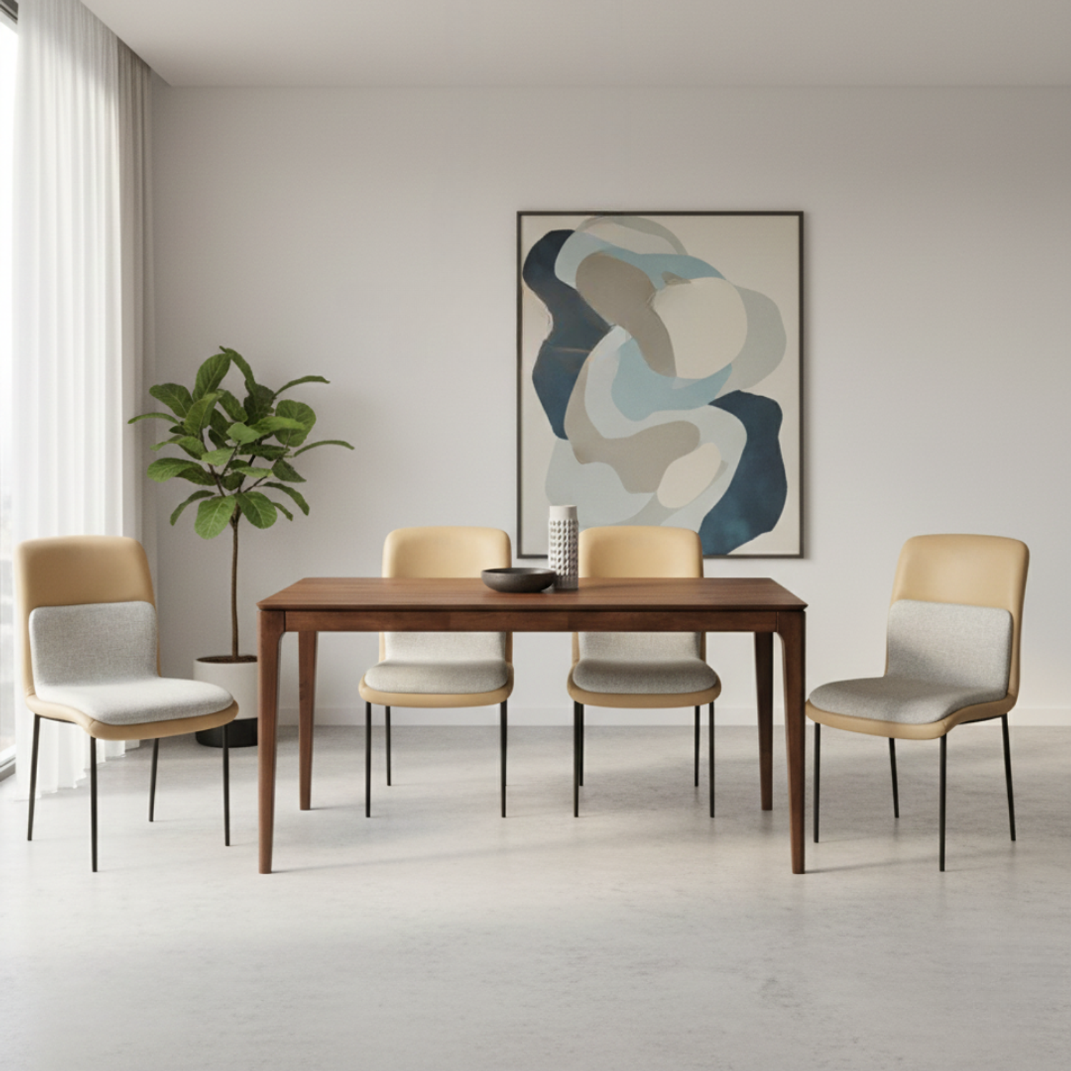 Juego de Comedor de 4 y 6 Sillas Modernas  1