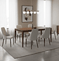 Juego de Comedor Moderno de Madera de 4 y 6 Sillas Tapizada  - Miniatura 8