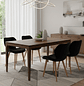 Juego de Comedor Mariposa Negro de 4 Sillas  - Miniatura 1