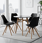 Comedor Nordic y 4 Sillas Tulip 100cm Diámetro MDF - Miniatura 1