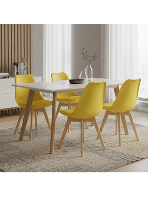 Comedor Tulipan Rectangular de 4 Puestos