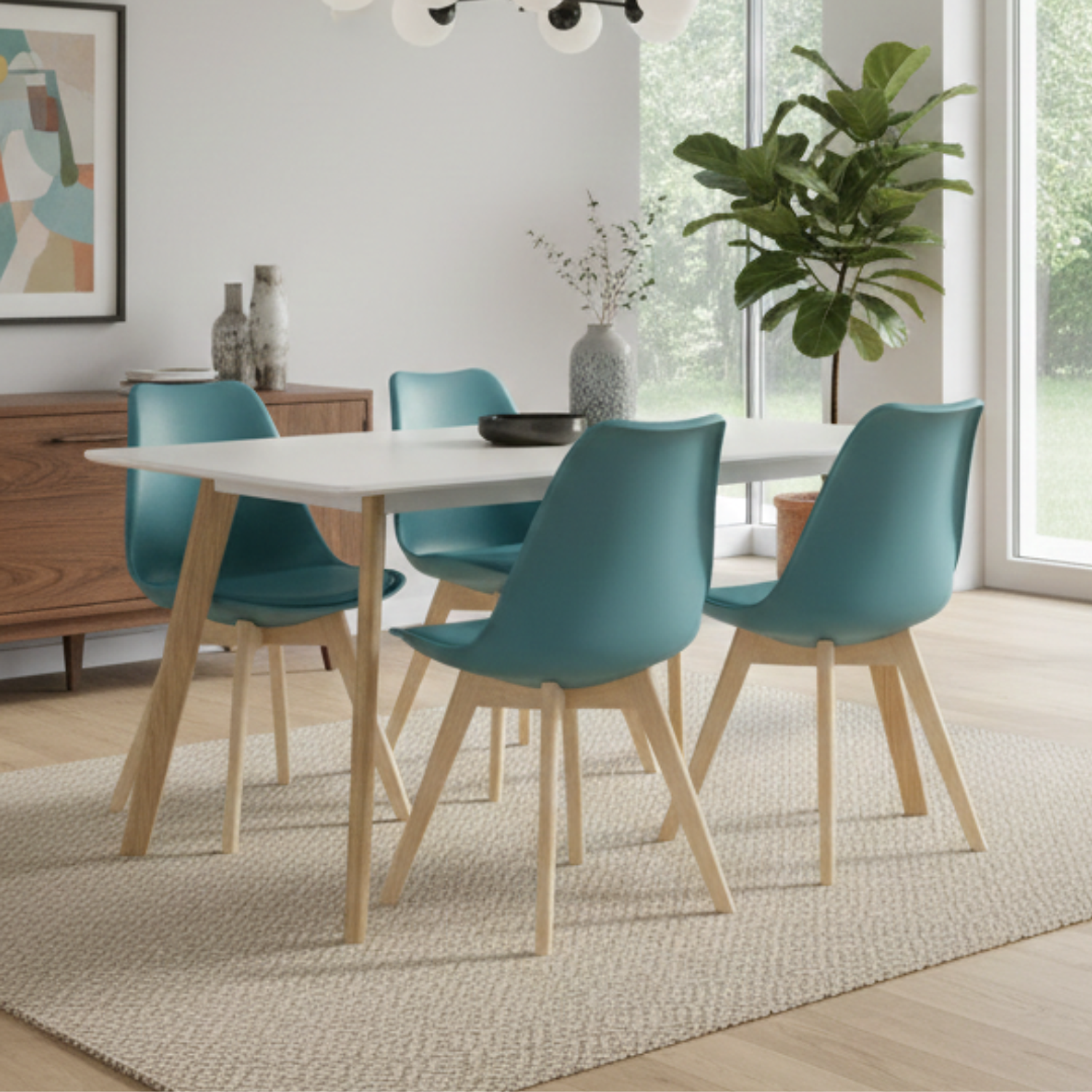 Comedor Tulipan Rectangular de 4 Puestos 13