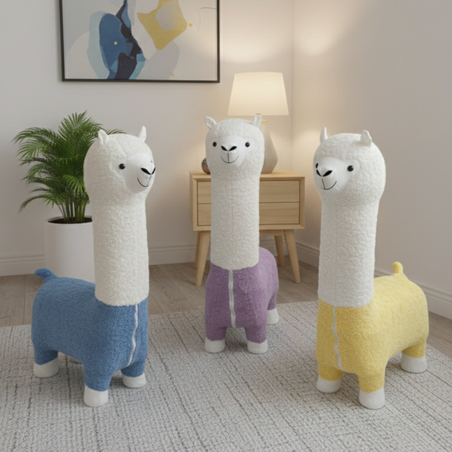 Reposapies o Silla de Dormitorio o Taburete De Alpaca 1