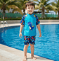 Traje de Baño Para Niño 3 Piezas Azul con Gorro - Miniatura 2