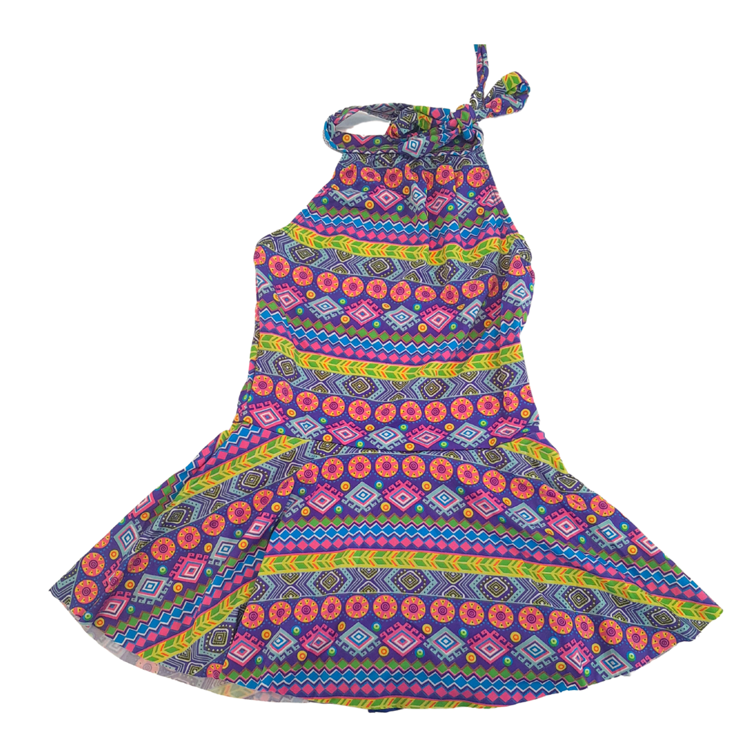 Traje de Baño Vestido para Niña Estampado con Short Integrado 4