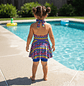 Traje de Baño Vestido para Niña Estampado con Short Integrado - Miniatura 2