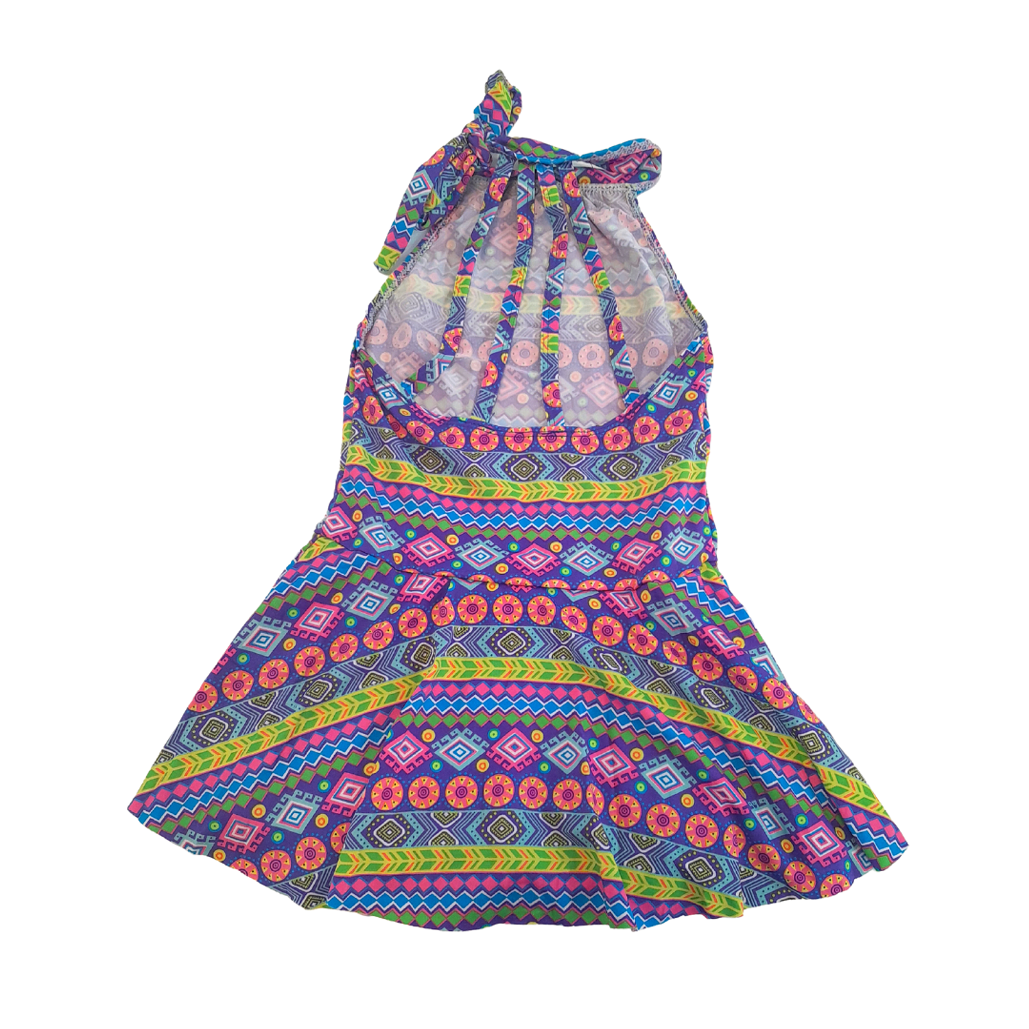 Traje de Baño Vestido para Niña Estampado con Short Integrado 5