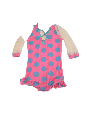 Traje de Baño Niña con Falda Tutú y Mangas Largas