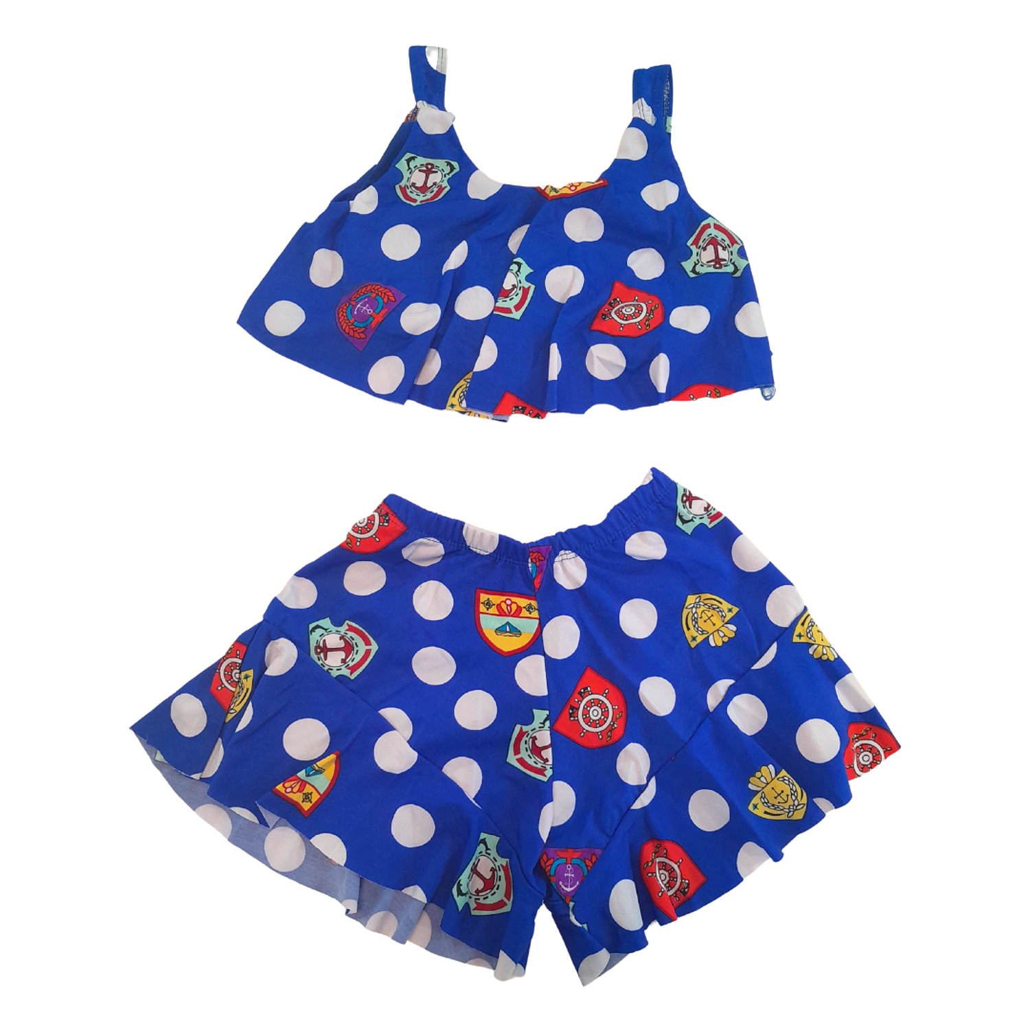 Traje de Baño para Niñas 2 Piezas y short Azul 2