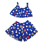Traje de Baño para Niñas 2 Piezas y short Azul - Miniatura 2