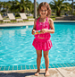 Traje de Baño para Niñas con Short Fucsia - Miniatura 1
