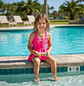 Traje de Baño para Niñas con Short Fucsia - Miniatura 5