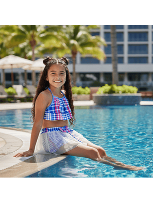 Traje de Baño en Conjunto para Niñas con Short