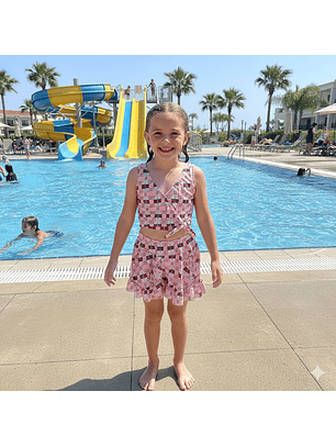 Traje de Baño para Niñas 2 Piezas Short