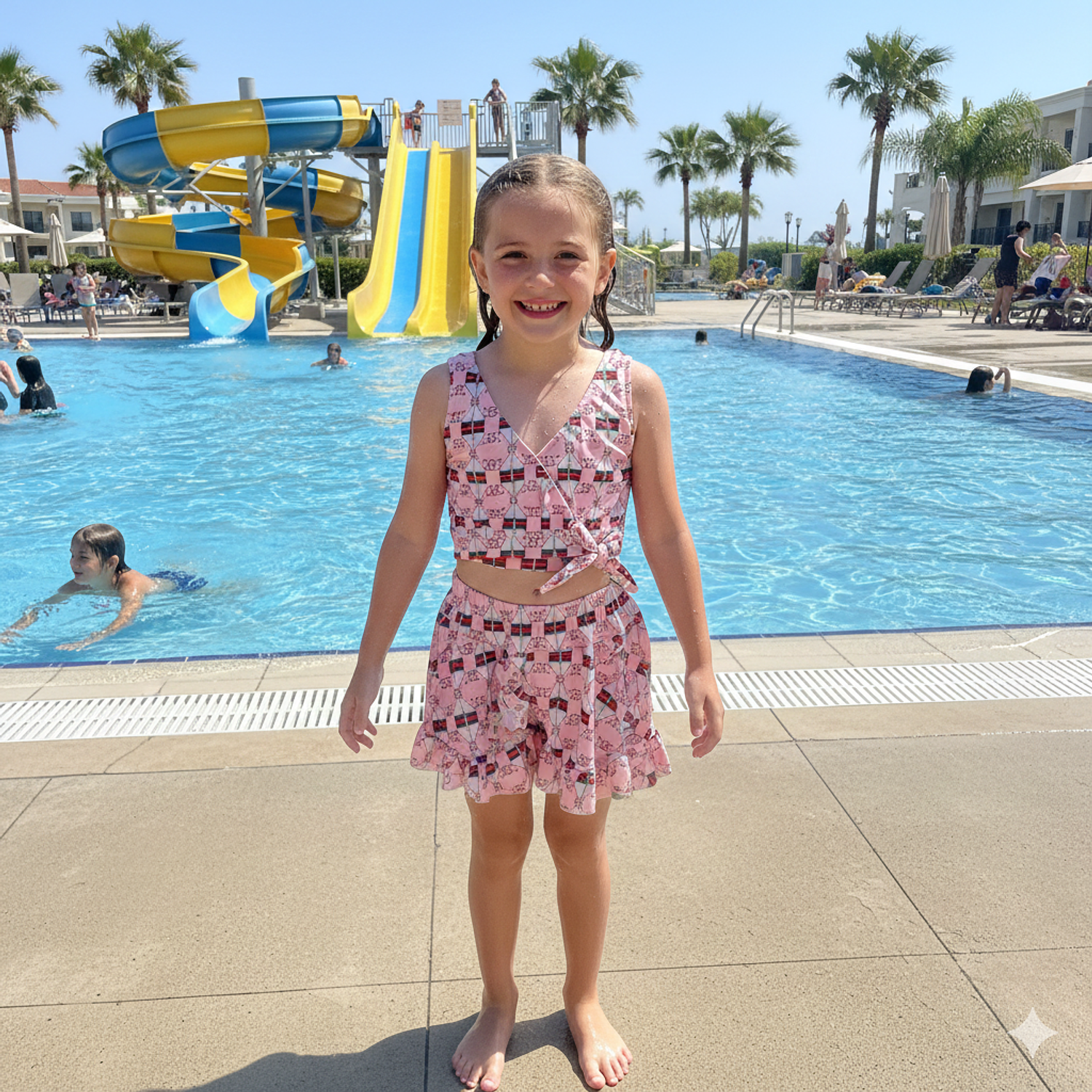 Traje de Baño para Niñas 2 Piezas Short 1