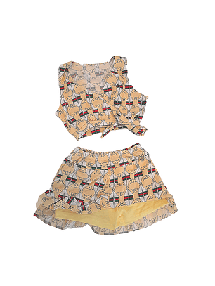 Traje de Baño para Niñas Short de 2 Piezas