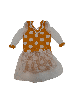 Traje de Baño para Niñas Manga Largas Color Melón