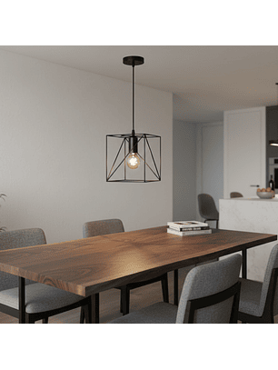 Lampara Colgante Lisa Aluminio Negro Prisión