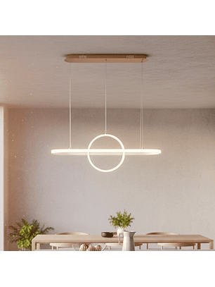 Lampara Led Colgante 24w Aluminio Blanco