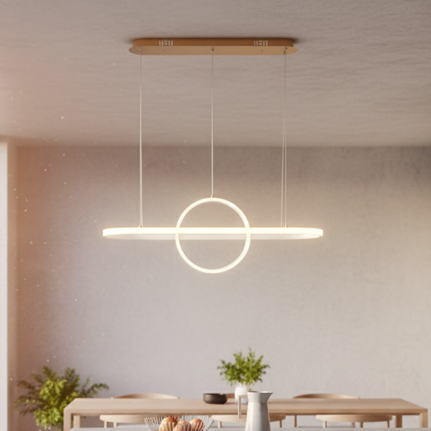 Lampara Led Colgante 24w Aluminio Blanco 2