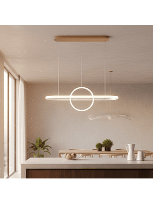 Lampara Led Colgante 24w Aluminio Blanco