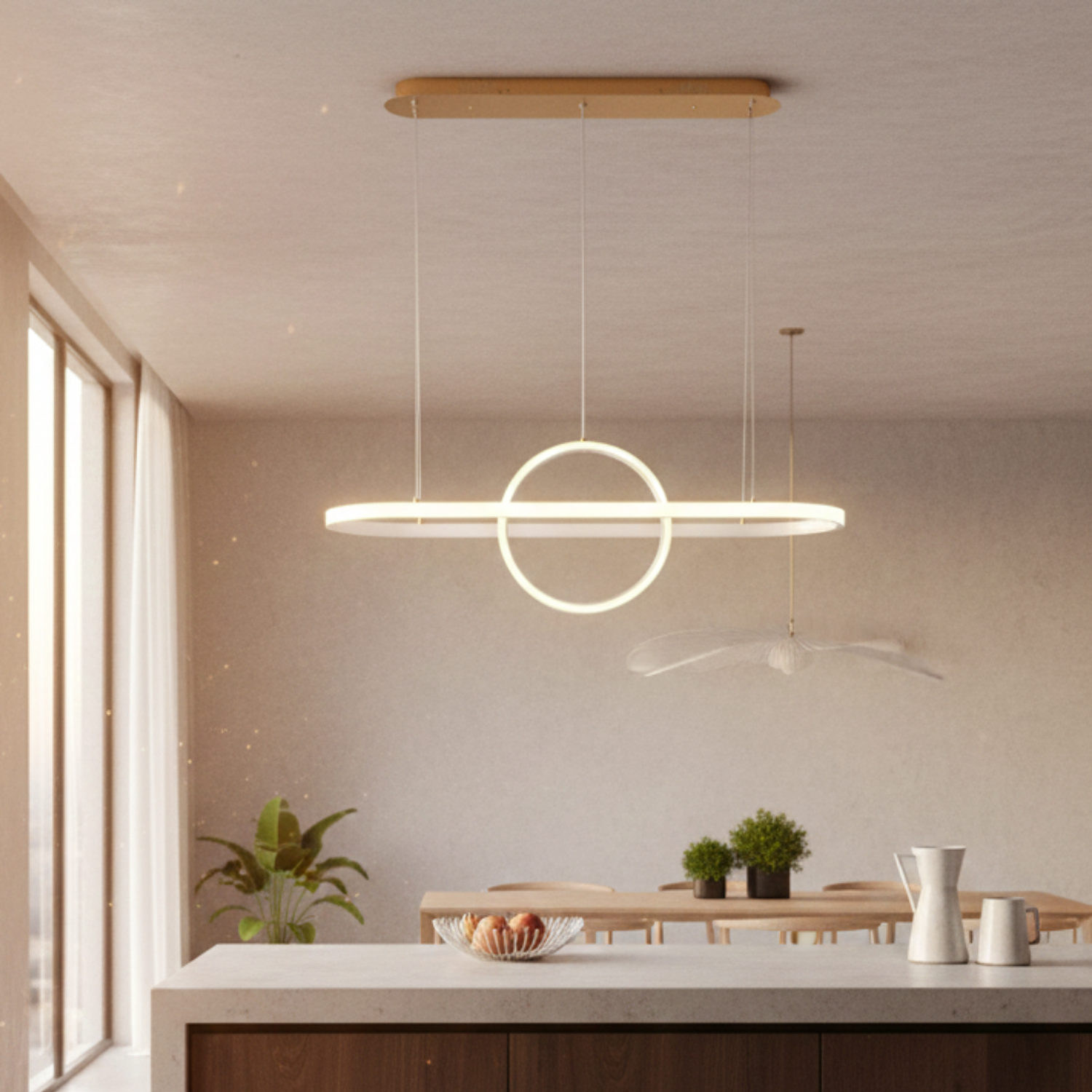 Lampara Led Colgante 24w Aluminio Blanco 1