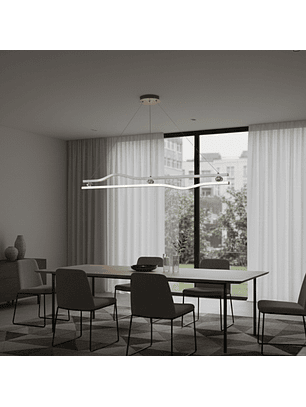 Lampara Led Colgante 22W en Forma de Triangulo