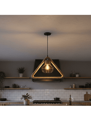 Lámpara Colgante Rústica Triángulo 38x33mm