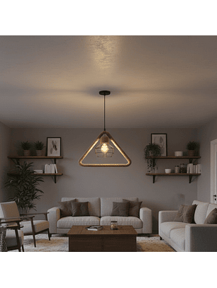 Lámpara Colgante Rústica Triángulo 38x33mm