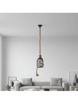 Lámpara Colgante Rústica Botella