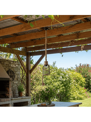 Lámpara Colgante Rústica Botella