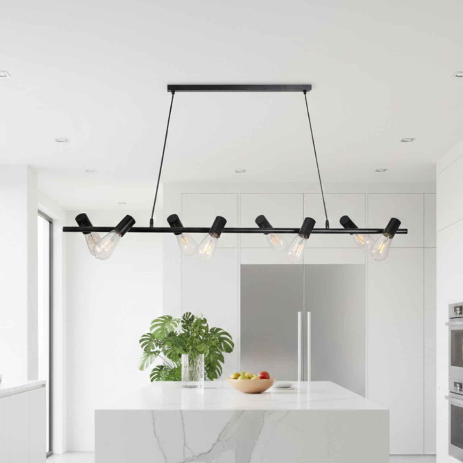 Lámpara Colgante Lisa Horizontal para  8 Ampolleta  1