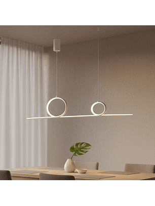 Lámpara Colgante Lisa Led 48w Forma de Aro 