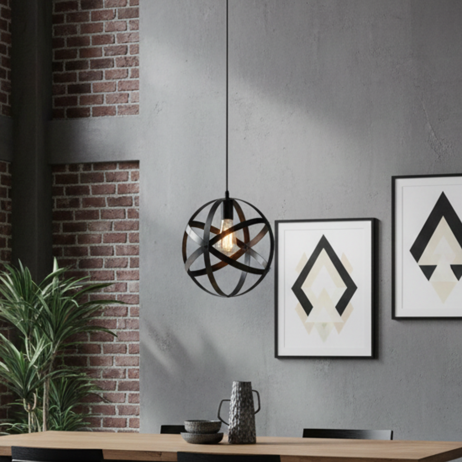 Lámpara Colgante Universo en Negro  2