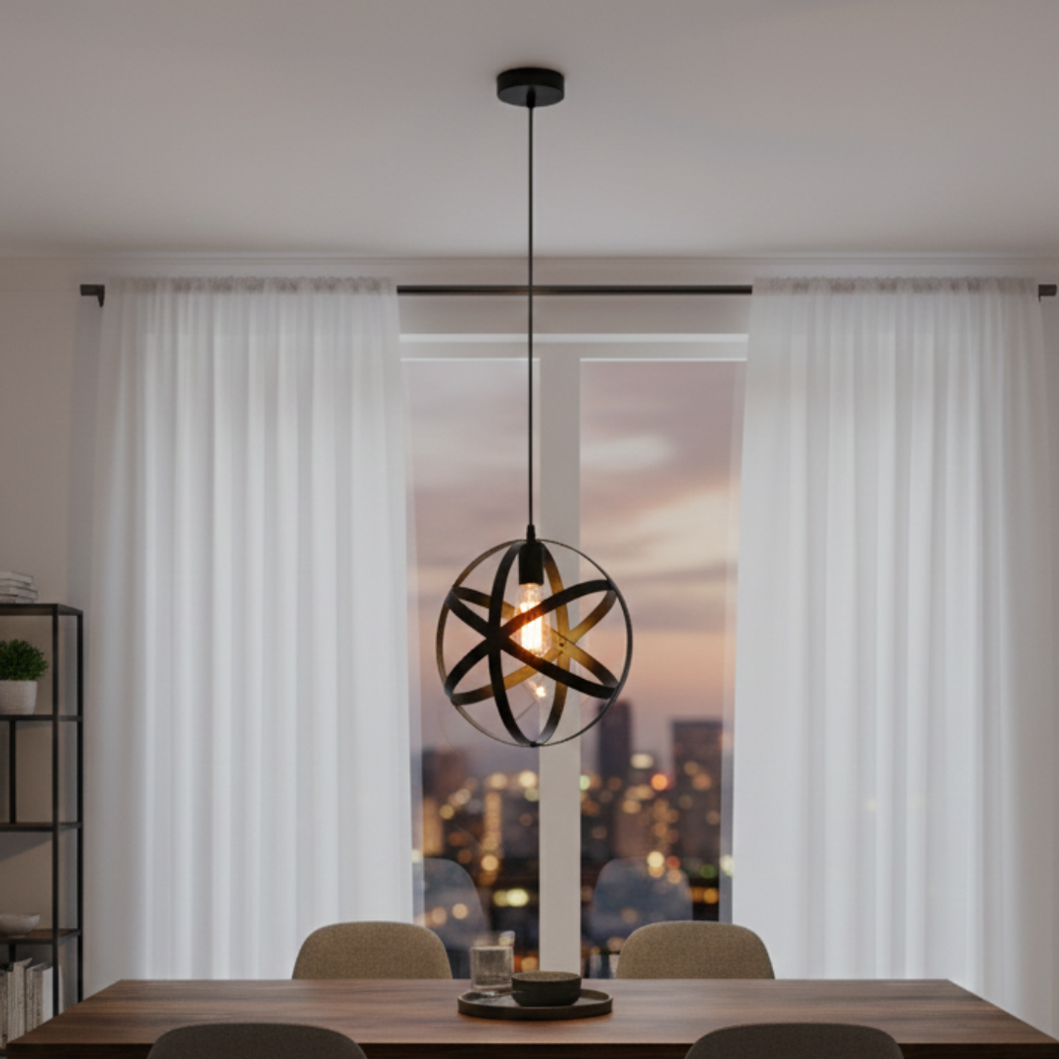 Lámpara Colgante Universo en Negro  1