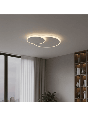 Lampara Colgante Led 40W Decorativa Dos Círculos 