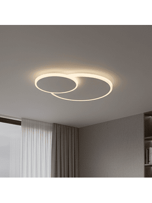 Lampara Colgante Led 40W Decorativa Dos Círculos 