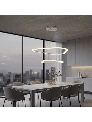 Lámpara Colgante Led 45W Decorativa Dos Niveles 