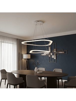 Lámpara Colgante Led 45W Decorativa Dos Niveles 