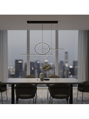 Lámpara Colgante Led 41W Decorativa Negro 