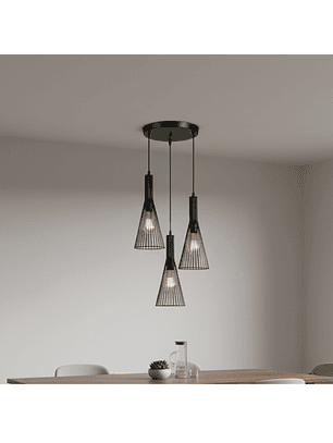 Lampara Colgante de 3 Luces E27
