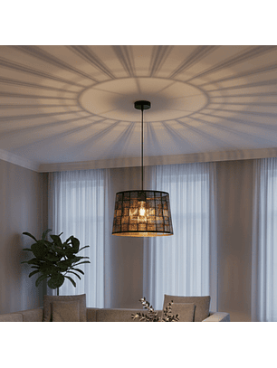 Lámpara de Techo Moderna Tipo Rejilla Negro E27