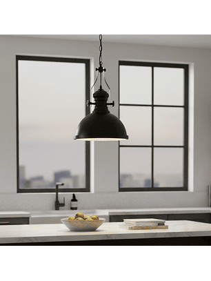 Lámpara Colgante Porta E27 Negro