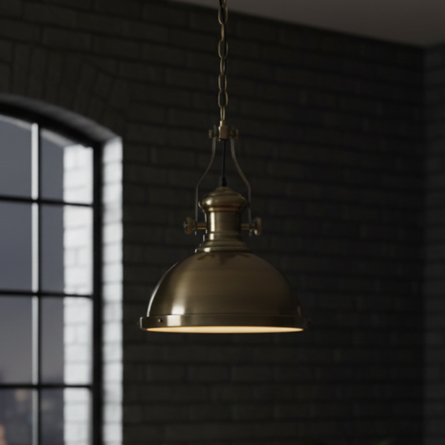 Lámpara Colgante Bronce Estilo Industrial Porta E27 4