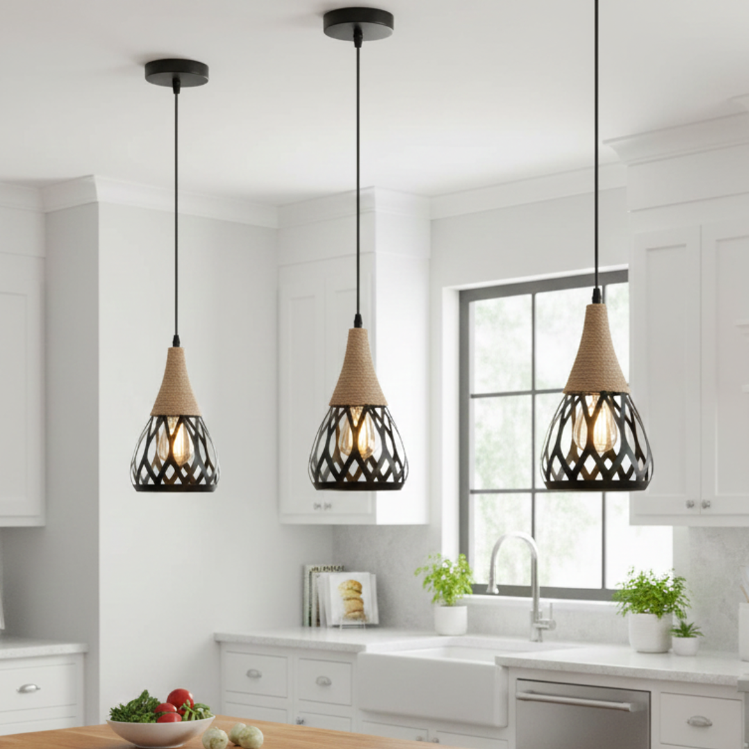 Lámpara Colgante Porta E27*1 Cáñamo 2